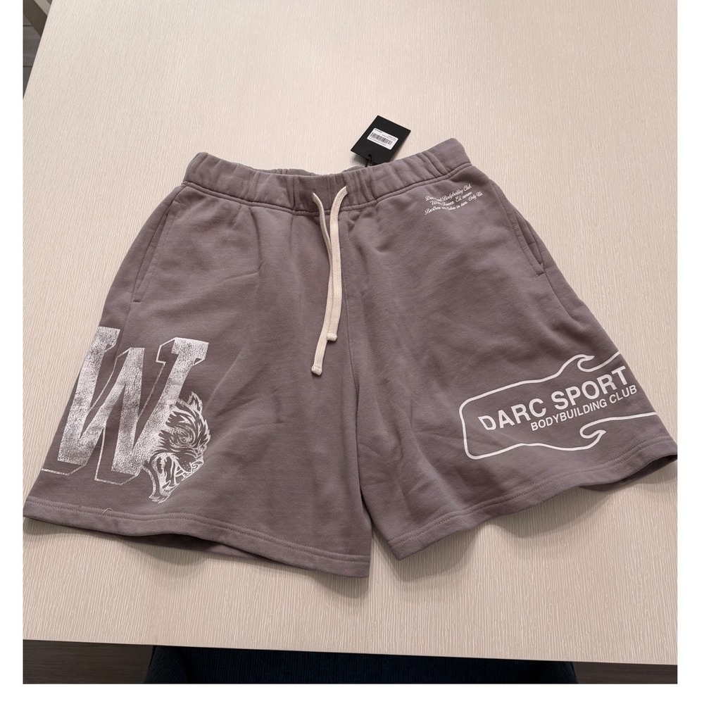Darc Sport Riders Oversized Post Lounge Sweat Shorts Pale Gray Medium DSFS017